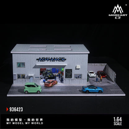 MoreArt 1:64 Yokohama Repair Shop Scene Model LED Light Diorama