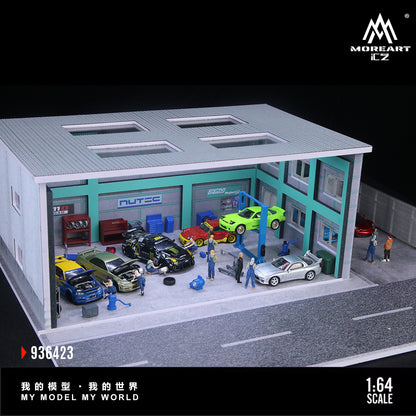 MoreArt 1:64 Yokohama Repair Shop Scene Model LED Light Diorama