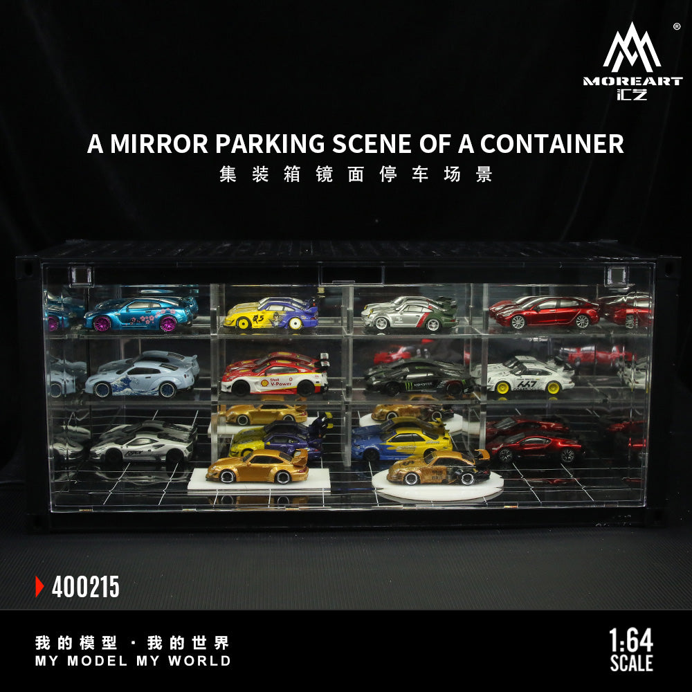 MoreArt 1:64 A Mirror Parking Scene of A Container LED Lighting Diorama Container