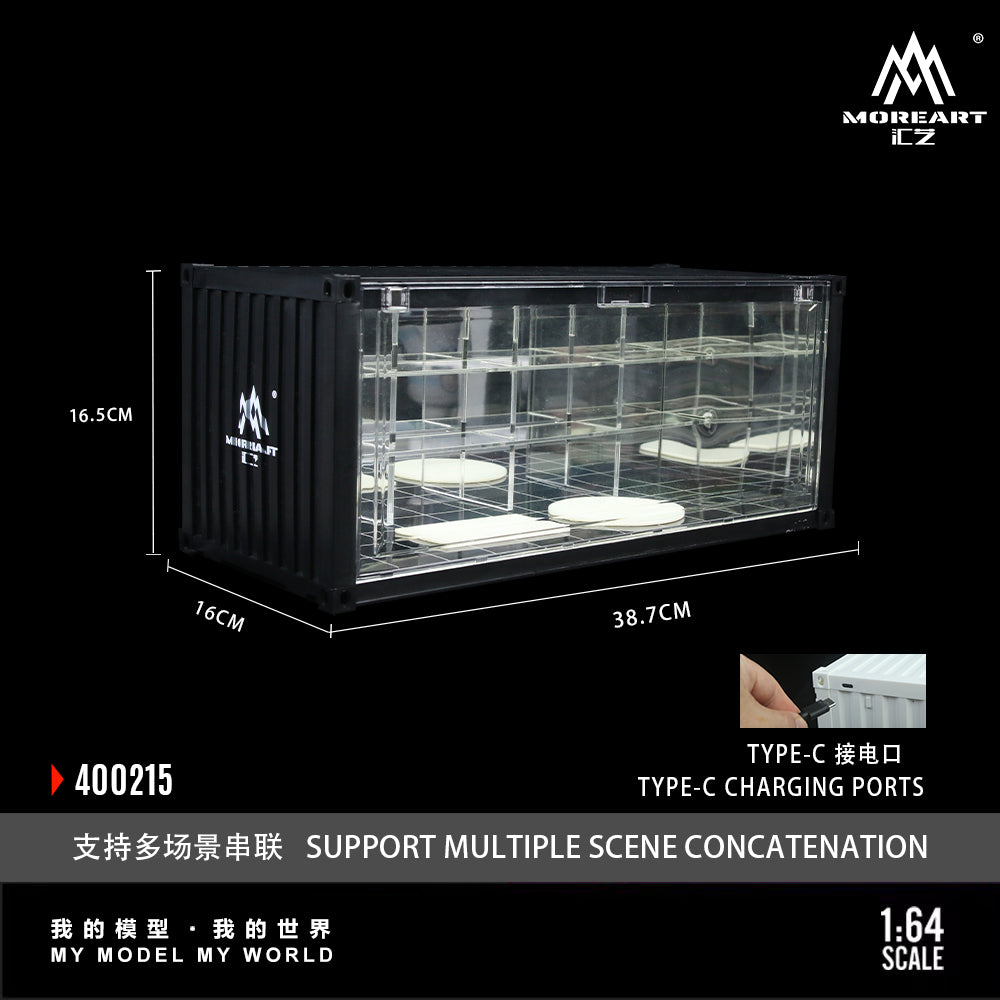 MoreArt 1:64 A Mirror Parking Scene of A Container LED Lighting Diorama Container