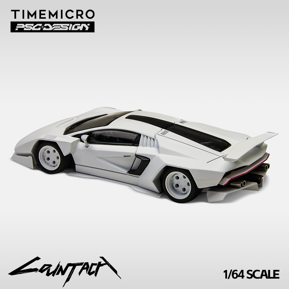 Time Micro X PSC Design 1:64 Lamborghini Countach V Engineer Edition with Extra Set of Wheels and Accessories