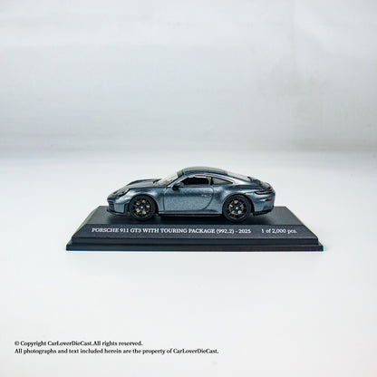 MINICHAMPS 1:64 PORSCHE 911 (992.2) GT3 TOURING - 2025 - GREY METALLIC - EXCLUSIVE FOR CLDC