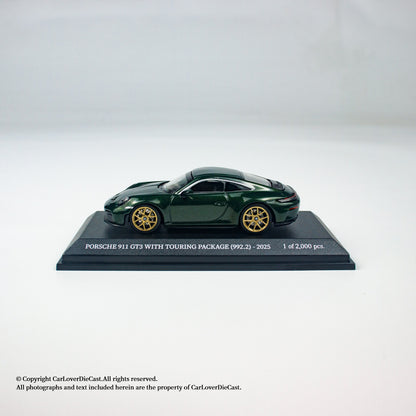 MINICHAMPS 1:64 PORSCHE 911 (992.2) GT3 TOURING - 2025 - GREEN METALLIC - EXCLUSIVE FOR CLDC