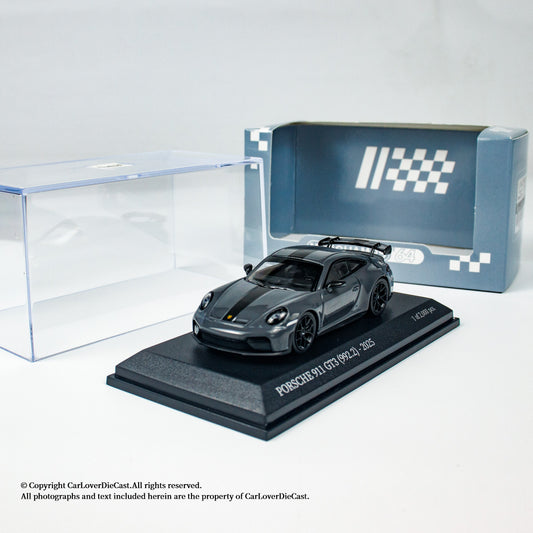 MINICHAMPS 1:64 PORSCHE 911 (992.2) GT3-2025-GREY W WEISSACH PACKAGE - EXCLUSIVE FOR CLDC