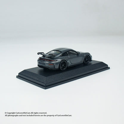 MINICHAMPS 1:64 PORSCHE 911 (992.2) GT3-2025-GREY W WEISSACH PACKAGE - EXCLUSIVE FOR CLDC