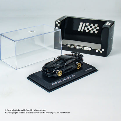 MINICHAMPS 1:64 PORSCHE 911 (992.2) GT3-2025-BLACK W WEISSACH PACKAGE - EXCLUSIVE FOR CLDC
