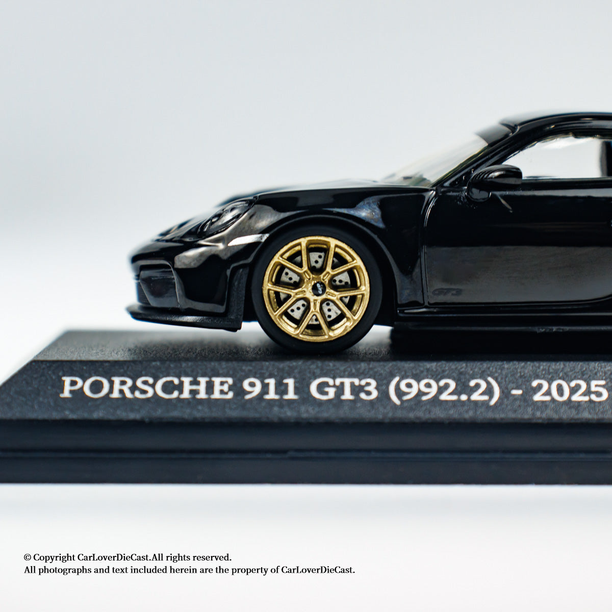MINICHAMPS 1:64 PORSCHE 911 (992.2) GT3-2025-BLACK W WEISSACH PACKAGE - EXCLUSIVE FOR CLDC