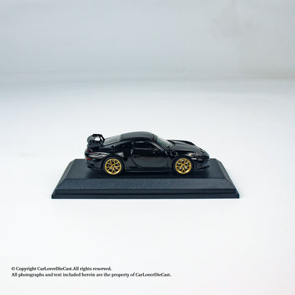 MINICHAMPS 1:64 PORSCHE 911 (992.2) GT3-2025-BLACK W WEISSACH PACKAGE - EXCLUSIVE FOR CLDC