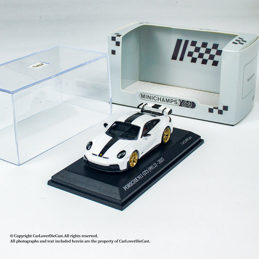 MINICHAMPS 1:64 PORSCHE 911 (992.2) GT3-2025-WHITE W WEISSACH PACKAGE - EXCLUSIVE FOR CLDC