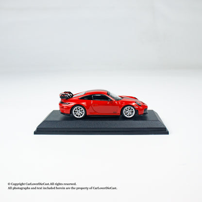 MINICHAMPS 1:64 PORSCHE 911 (992.2) GT3-2025-RED W WEISSACH PACKAGE - EXCLUSIVE FOR CLDC