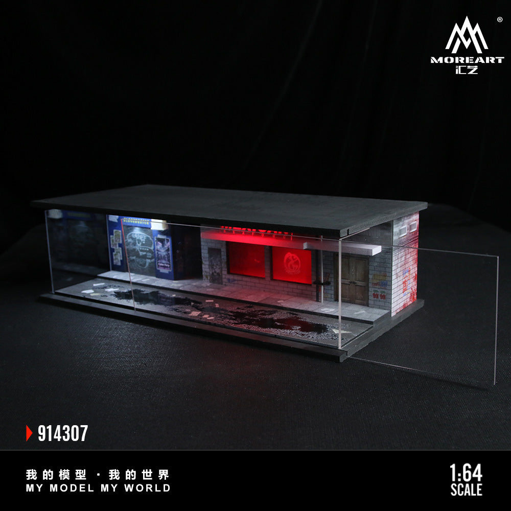 MoreArt 1:64 Cyberpunk Series 05 Diorama Red and White LED Light
