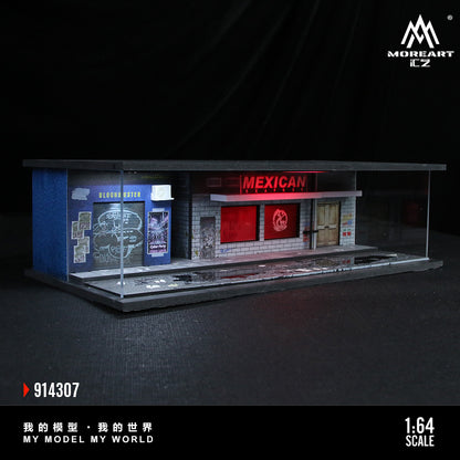 MoreArt 1:64 Cyberpunk Series 05 Diorama Red and White LED Light