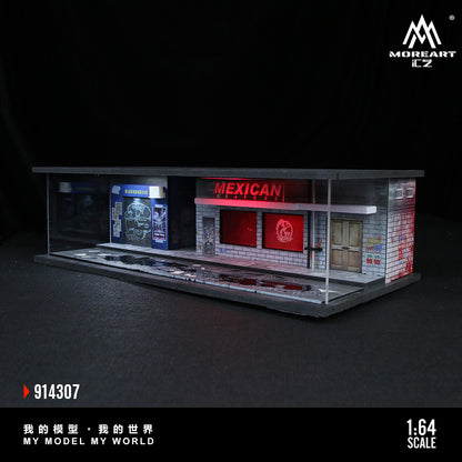 MoreArt 1:64 Cyberpunk Series 05 Diorama Red and White LED Light