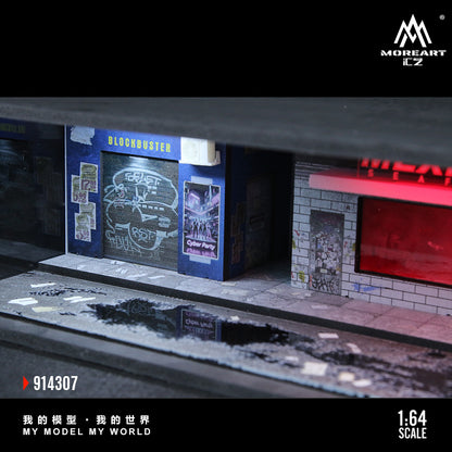 MoreArt 1:64 Cyberpunk Series 05 Diorama Red and White LED Light