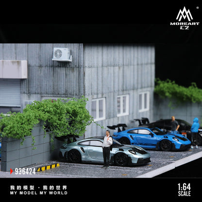 MoreArt 1:64 Factory Building C Scene Model LED Light Diorama