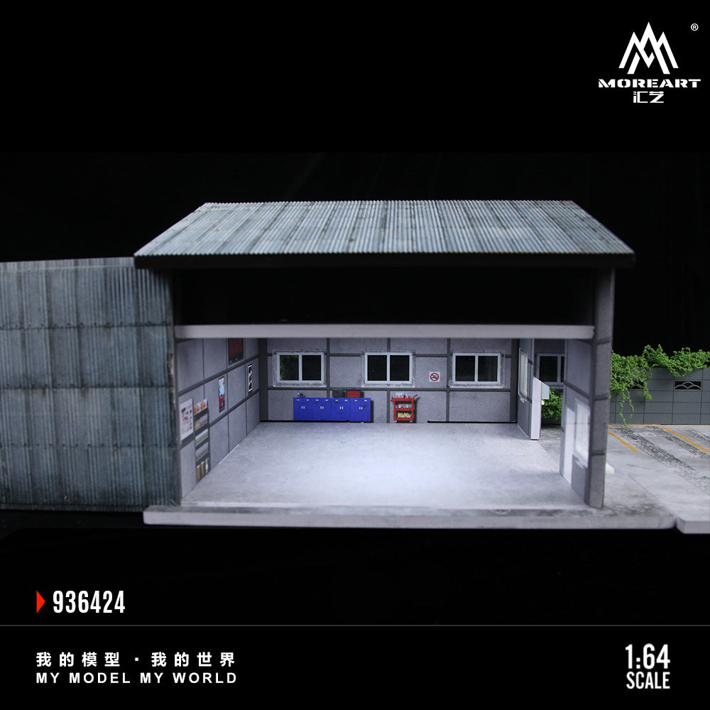 MoreArt 1:64 Factory Building C Scene Model LED Light Diorama