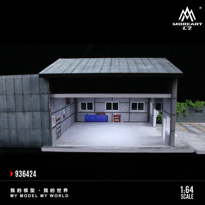 MoreArt 1:64 Factory Building C Scene Model LED Light Diorama