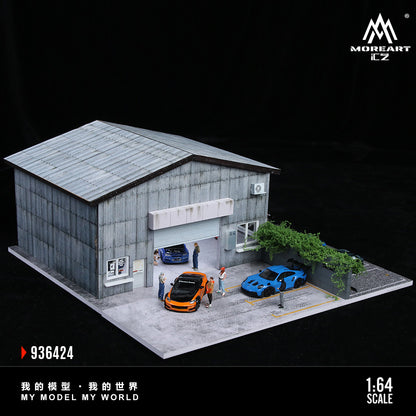 MoreArt 1:64 Factory Building C Scene Model LED Light Diorama