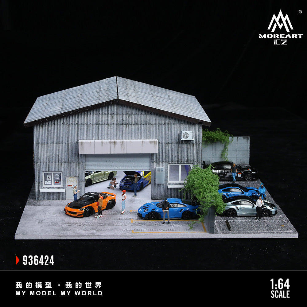 MoreArt 1:64 Factory Building C Scene Model LED Light Diorama