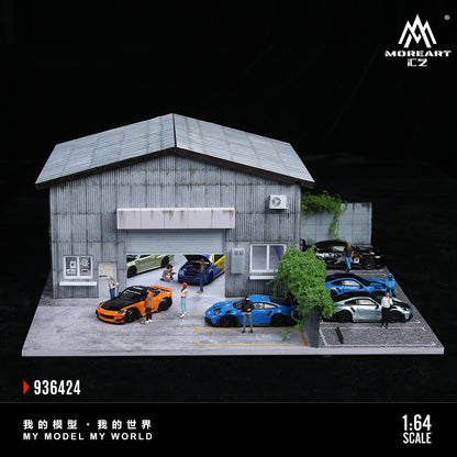 MoreArt 1:64 Factory Building C Scene Model LED Light Diorama