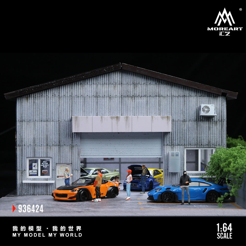MoreArt 1:64 Factory Building C Scene Model LED Light Diorama