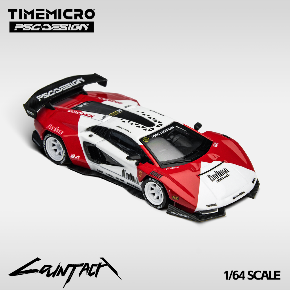 Time Micro X PSC Design 1:64 Lamborghini Countach V Engineer Marlboro Edition in Premium Box Packaging