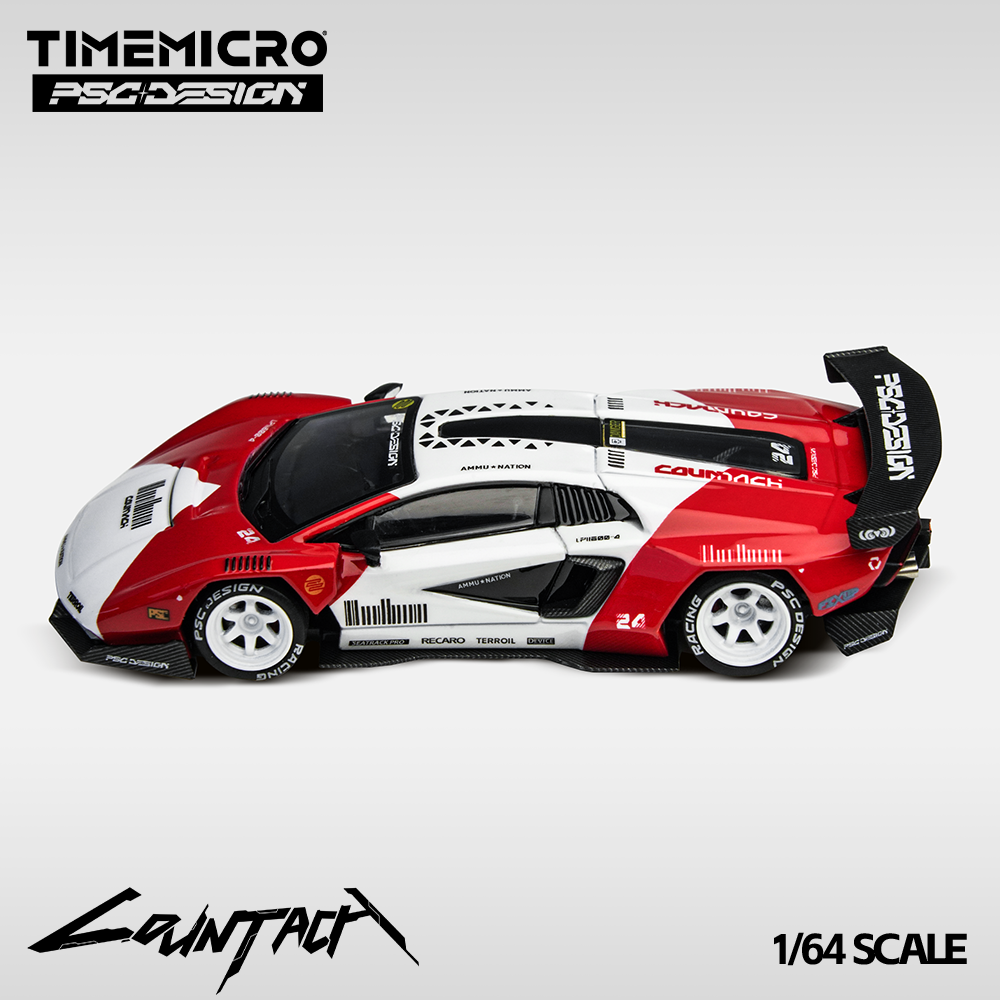 Time Micro X PSC Design 1:64 Lamborghini Countach V Engineer Marlboro Edition in Premium Box Packaging