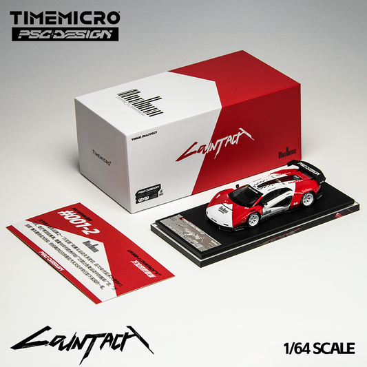 Time Micro X PSC Design 1:64 Lamborghini Countach V Engineer Marlboro Edition in Premium Box Packaging