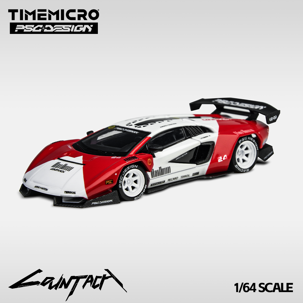 Time Micro X PSC Design 1:64 Lamborghini Countach V Engineer Marlboro Edition in Premium Box Packaging