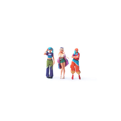 MoreArt 1:64 Trendy Girls Doll Set (3 Figures Set)