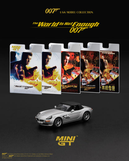 Mini GT 1:64 BMW Z8 "The World Is Not Enough " in Blaster Packaging German Version (MGT00906-007G)