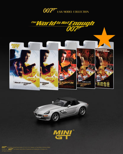 Mini GT 1:64 BMW Z8 "The World Is Not Enough " in Blaster Packaging Chinese Version (MGT00906-007TCH)