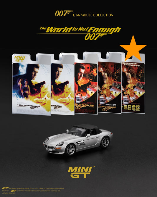 Mini GT 1:64 BMW Z8 "The World Is Not Enough " in Blaster Packaging Chinese Version (MGT00906-007TCH)