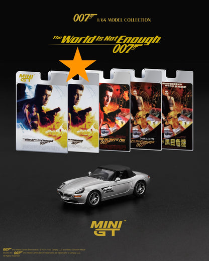 Mini GT 1:64 BMW Z8 "The World Is Not Enough " in Blaster Packaging German Version (MGT00906-007G)