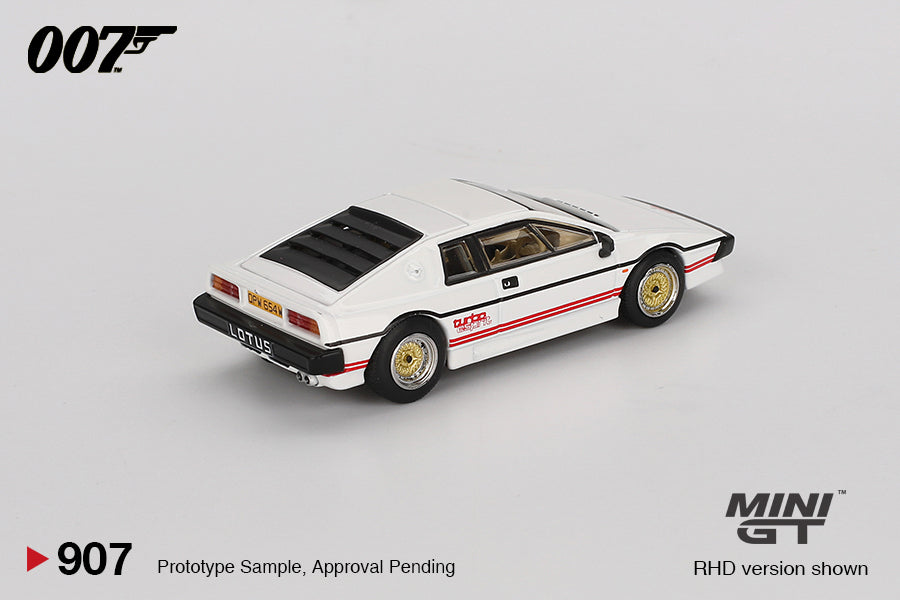Mini GT 1:64 Lotus Esprit Turbo White "For Your Eyes Only" in Blaster Packaging French Version (MGT00907-007F)