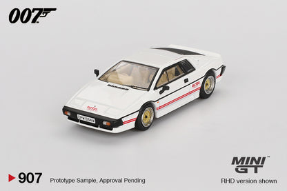 Mini GT 1:64 Lotus Esprit Turbo White "For Your Eyes Only" in Blaster Packaging French Version (MGT00907-007F)