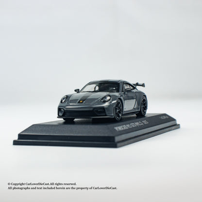 MINICHAMPS 1:64 PORSCHE 911 (992.2) GT3-2025-GREY W WEISSACH PACKAGE - EXCLUSIVE FOR CLDC