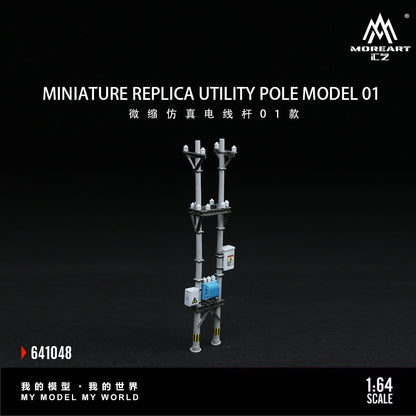 MoreArt 1:64 Miniature Replica Utility Pole Model 01