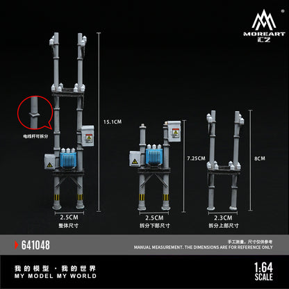 MoreArt 1:64 Miniature Replica Utility Pole Model 01