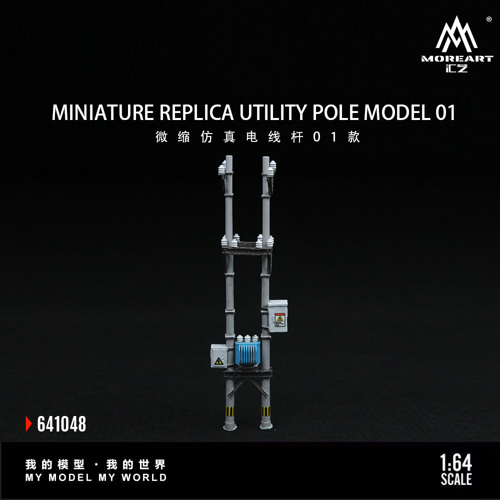 MoreArt 1:64 Miniature Replica Utility Pole Model 01