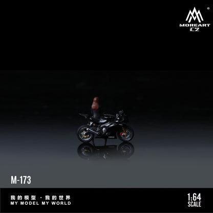 MoreArt 1:64 Yamaha R6 Black Pretty Girl Motorcycle Doll Set (1 Motorcycle + 1 Figure)