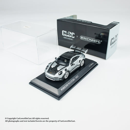 MINICHAMPS 1:64 PORSCHE 911 (992) GT3 RS - 2024 - FISHSILVER METALLIC W WEISSACH  - EXCLUSIVE FOR CLDC