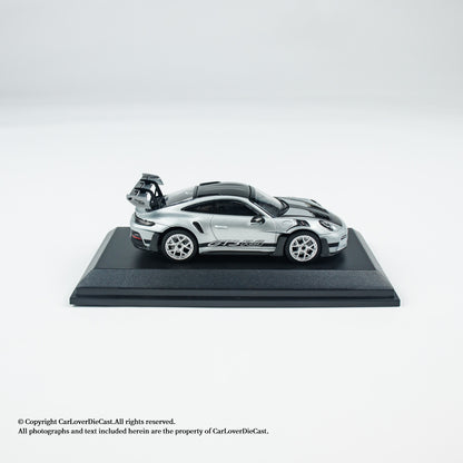MINICHAMPS 1:64 PORSCHE 911 (992) GT3 RS - 2024 - FISHSILVER METALLIC W WEISSACH  - EXCLUSIVE FOR CLDC