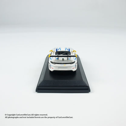 MINICHAMPS 1:64 PORSCHE 911 (992) GT3 RS - 2024 - WHITE W YELLOW ACCENTS  - EXCLUSIVE FOR CLDC