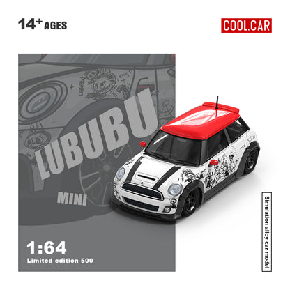 Cool.Car 1:64 Mini Cooper LABUBU Edition with Metal Cargo Container