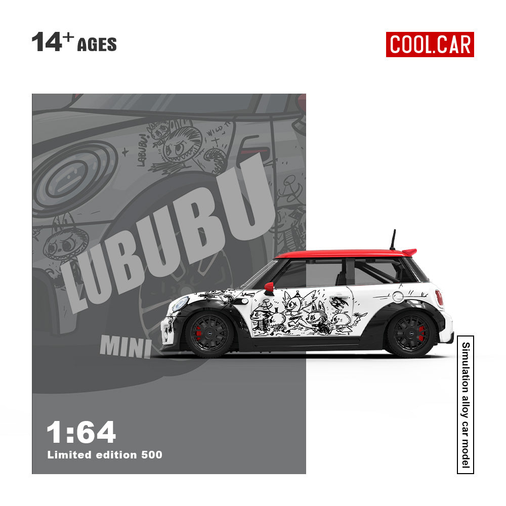 Cool.Car 1:64 Mini Cooper LABUBU Edition with Metal Cargo Container