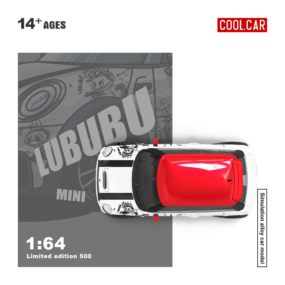 Cool.Car 1:64 Mini Cooper LABUBU Edition with Metal Cargo Container