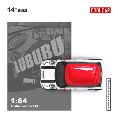 Cool.Car 1:64 Mini Cooper LABUBU Edition with Metal Cargo Container