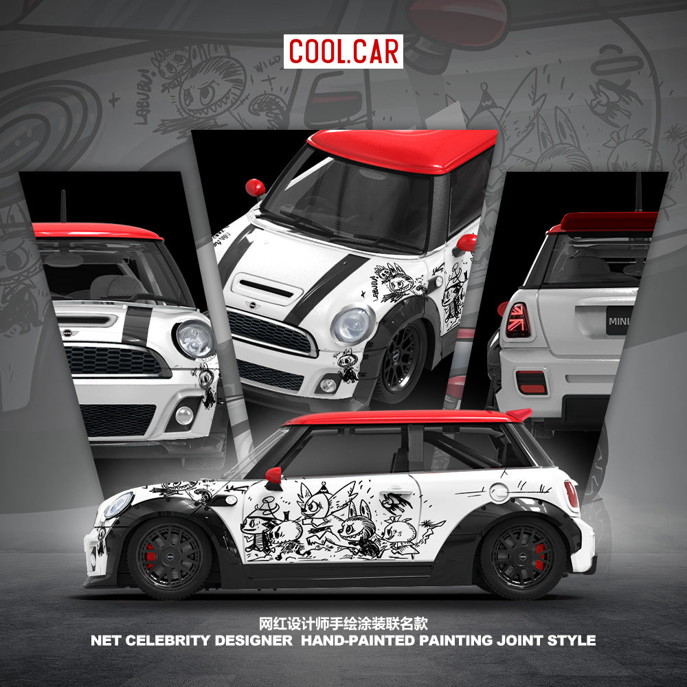 Cool.Car 1:64 Mini Cooper LABUBU Edition with Metal Cargo Container