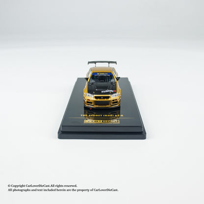 INNO64 1:64 Nissan TOP SECRET R34 GT-R Gold (IN64-R34TS-GOLD)
